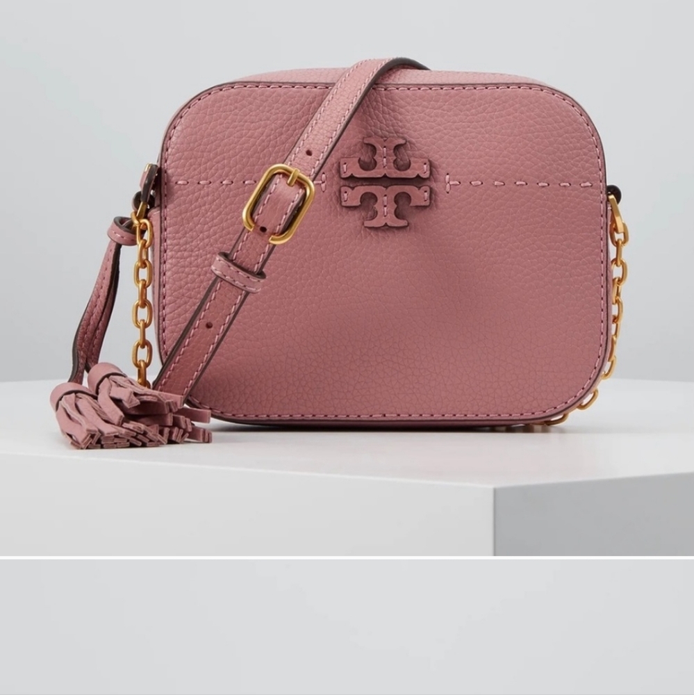 Tory Burch McGraw Camera Crossbody Bag Pink